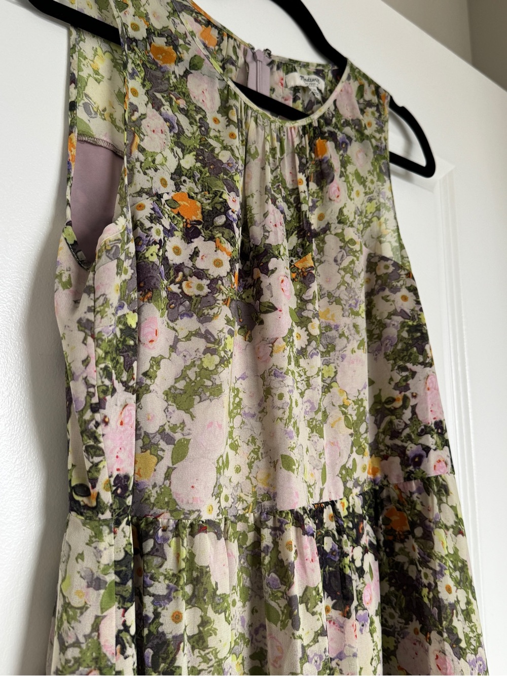 Vintage MADEWELL Maxi Dress Rare Watercolor Floral Garden Botanical Size 12 NWT - Picture 10 of 15